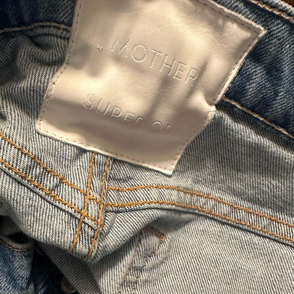 Mother Superior Light Wash Distressed Jeans - Picture 2 of 4